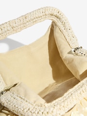 Lipsy Cream Shell Effect Top Handle Clutch Bag - Image 6 of 7