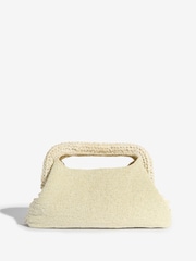 Lipsy Cream Shell Effect Top Handle Clutch Bag - Image 7 of 7