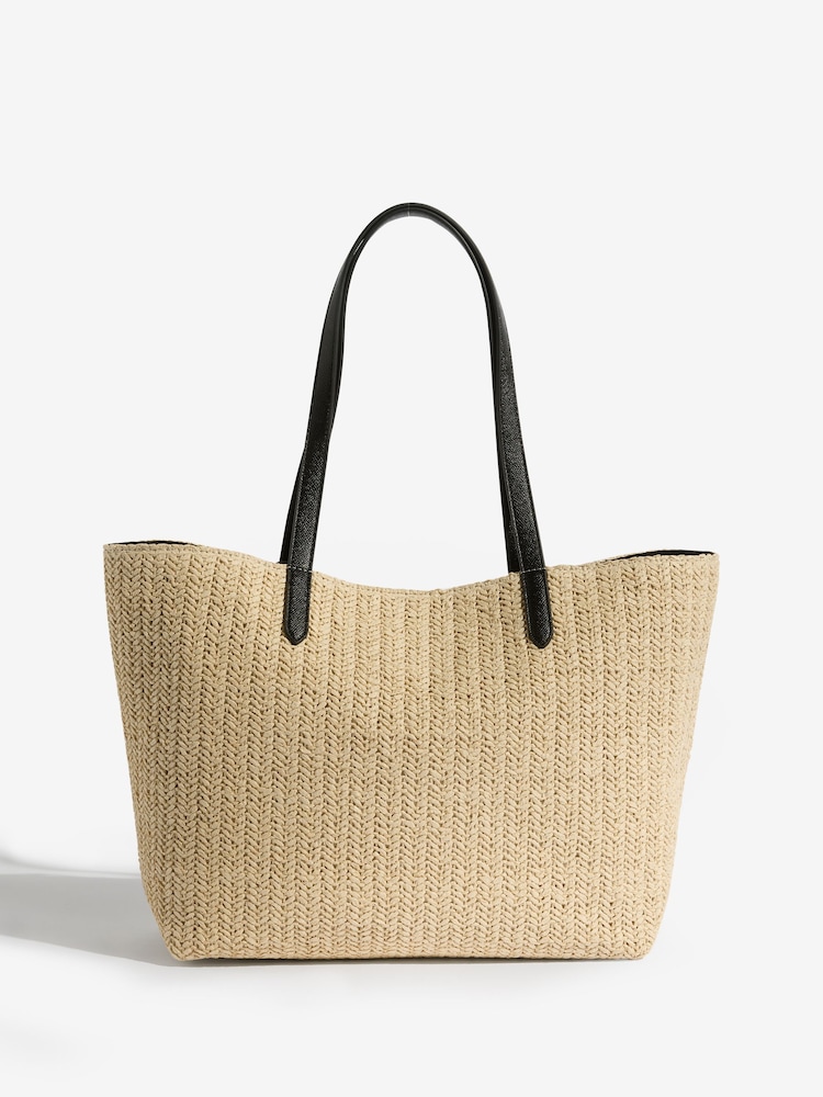 Lipsy Natural Raffia Shopper Tote Bag - Image 6 of 6