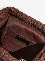 Sjokoladebrun - Lipsy Raffia Brun Clutch-veske - Bilde 6 av 6