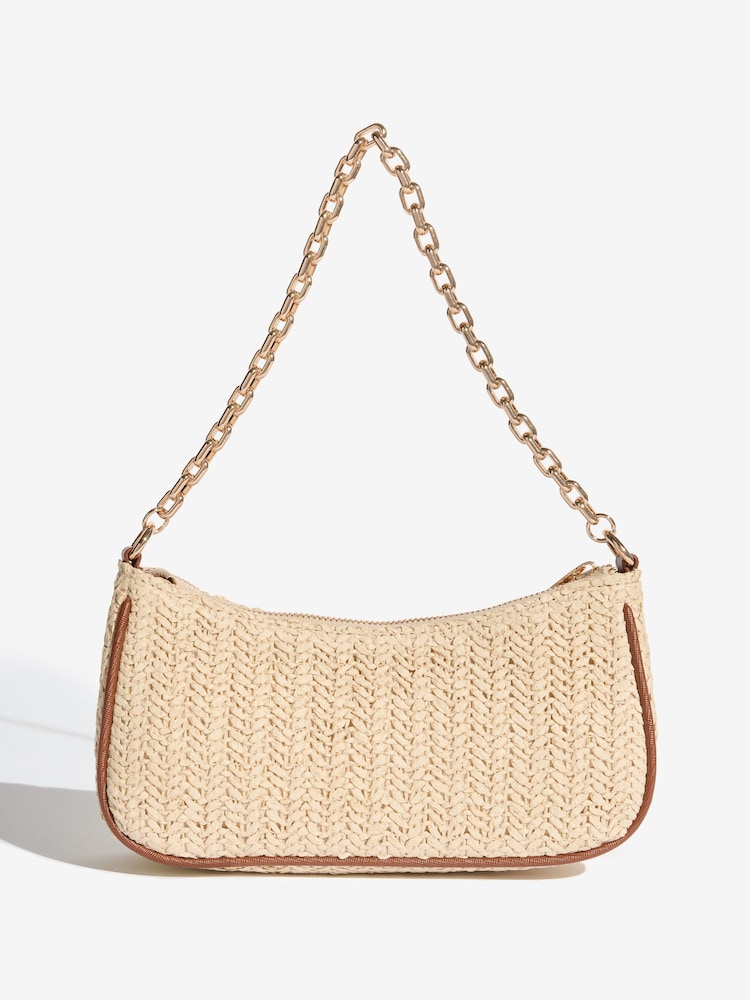 Friends Like These Neutral Chain Shoulder Bag - Image 5 of 5 Friends Like These Neutral Chain Shoulder Bag - Image 5 of 5