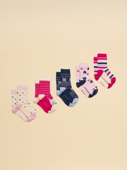 Bright Pink Cat - Komplet 5 parov nogavic Joules Neat Feet - Slika 1 iz 4