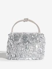 Friends Like These Silver Sequin Top Handle Bag - Image 6 of 7