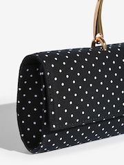 أسود منقط - Friends Like These Top Handle Clutch Bag - Image 4 of 5