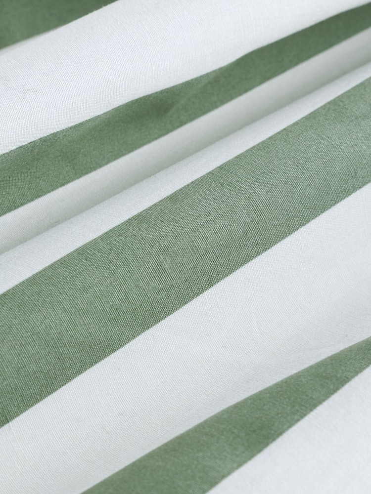 Sage Green Stripe Shirred Maxi Skirt - Image 7 of 7