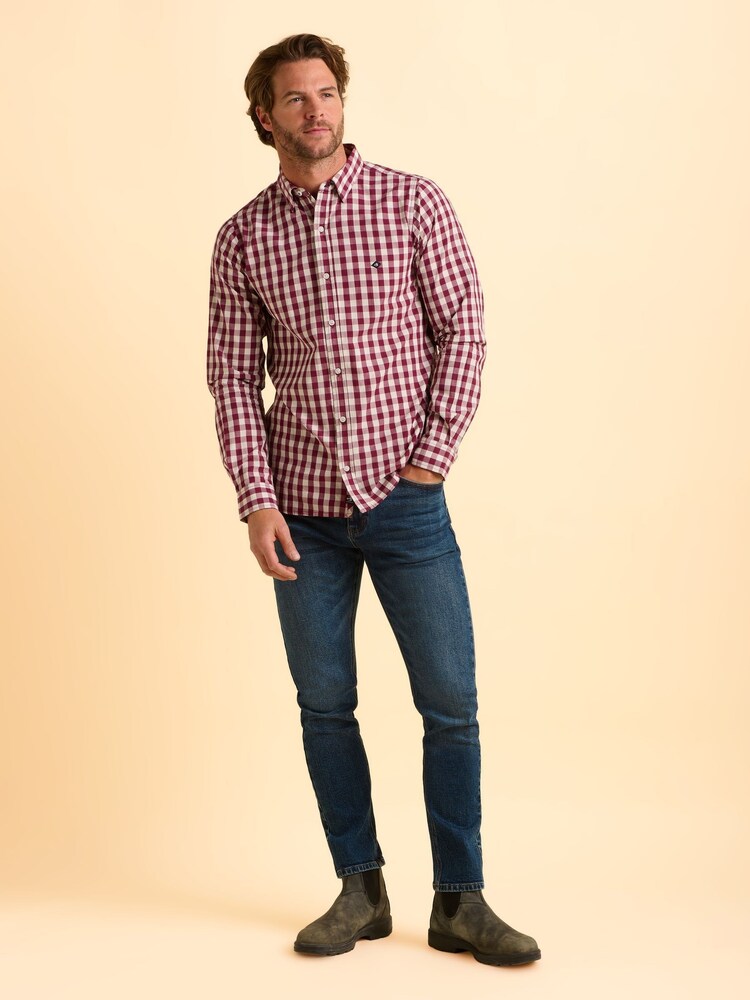Brakeburn Pink Lulworth Gingham Shirt - Image 2 of 6
