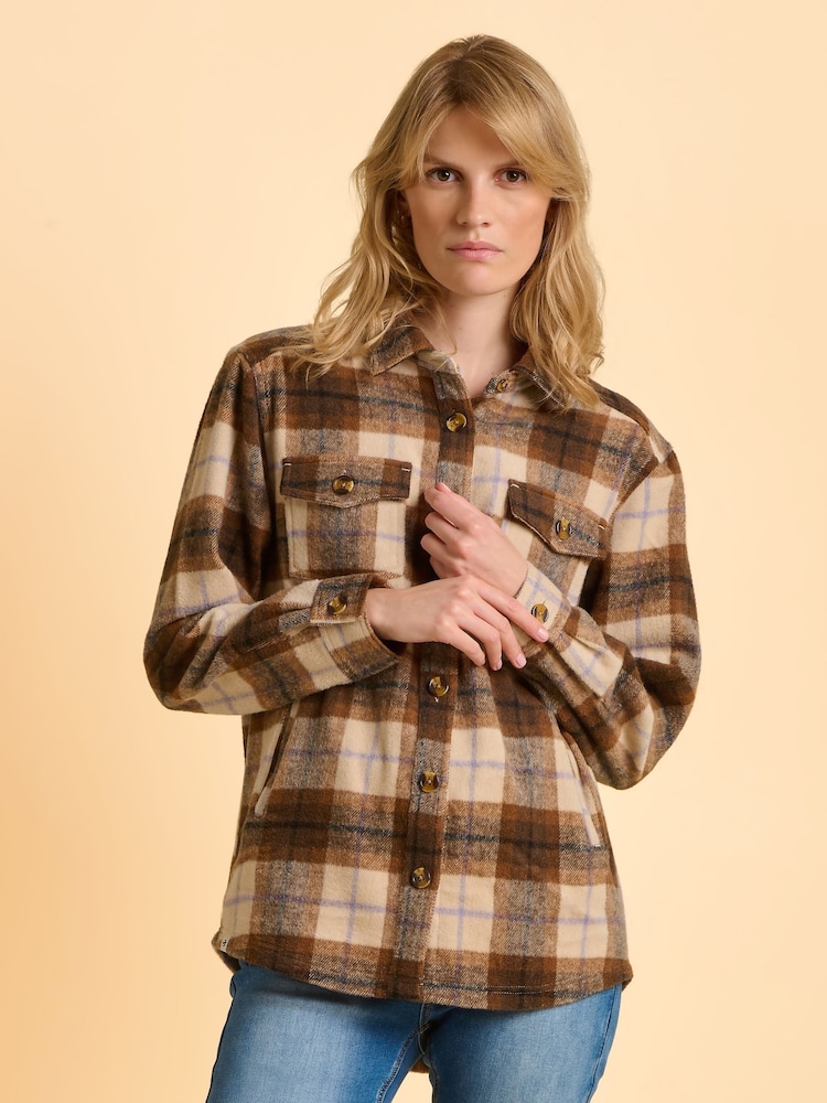 Brakeburn Brown Elowen Shacket - Image 2 of 6