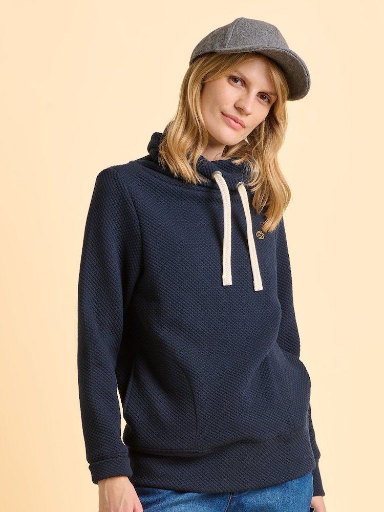 Brakeburn Blue Morden Cowl Neck Sweatshirt - Image 1 of 5