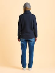 Brakeburn Blue Morden Cowl Neck Sweatshirt - Image 2 of 5