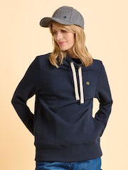 Brakeburn Blue Morden Cowl Neck Sweatshirt - Image 4 of 5