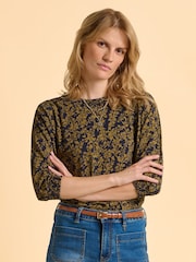 Brakeburn Blue Brielle Long Sleeve T-Shirt - Image 1 of 5