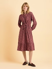 Brakeburn Red Meadow Midi Dress - Image 1 of 5