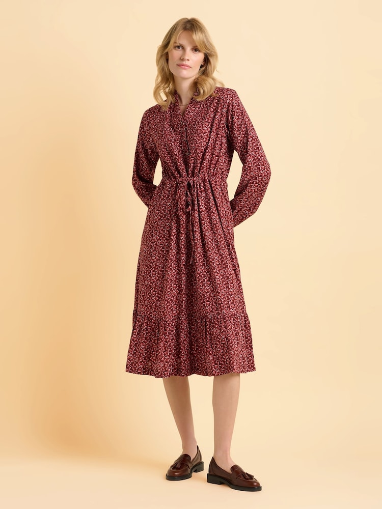 Brakeburn Red Meadow Midi Dress - Image 1 of 5