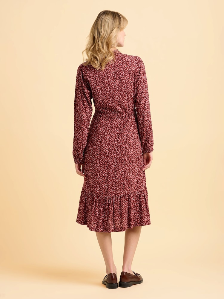Brakeburn Red Meadow Midi Dress - Image 2 of 5 Brakeburn Red Meadow Midi Dress - Image 2 of 5