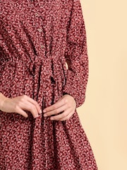 Brakeburn Red Meadow Midi Dress - Image 4 of 5