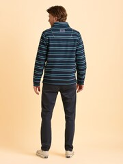 Brakeburn Blue Mudeford Quarter Zip Sweatshirt - Image 2 of 6