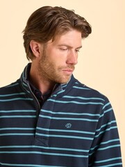 Brakeburn Blue Mudeford Quarter Zip Sweatshirt - Image 4 of 6