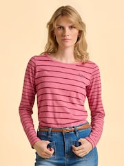 Brakeburn Pink Studland Long Sleeve T-Shirt - Image 1 of 6