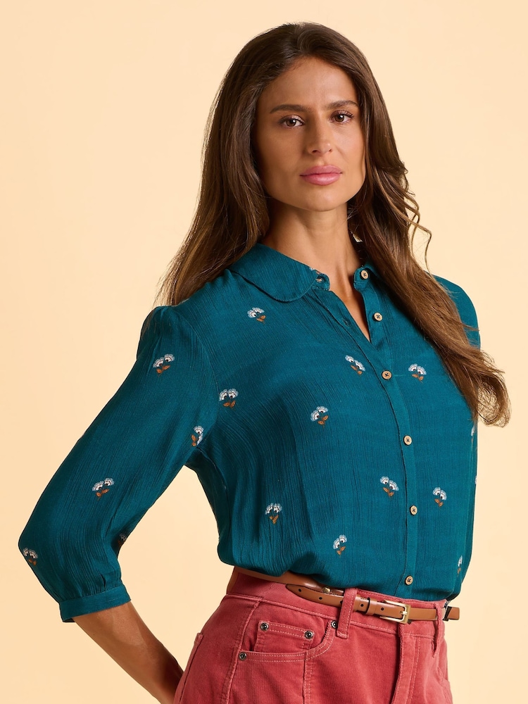 Brakeburn Blue Brooke Blouse - Image 1 of 5 Brakeburn Blue Brooke Blouse - Image 1 of 5