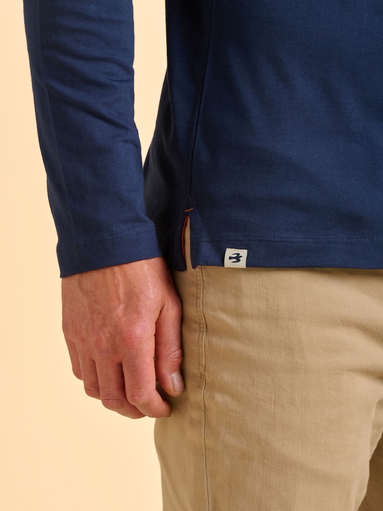 Brakeburn Blue Tasley Long Sleeve T-Shirt - Image 5 of 5 Brakeburn Blue Tasley Long Sleeve T-Shirt - Image 5 of 5