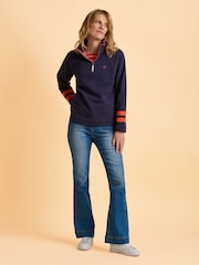 Brakeburn Blue Broadstone Quarter Zip Sweatshirt - Image 3 of 6