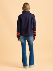 Brakeburn Blue Broadstone Quarter Zip Sweatshirt - Image 4 of 6