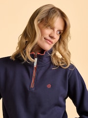 Brakeburn Blue Broadstone Quarter Zip Sweatshirt - Image 6 of 6