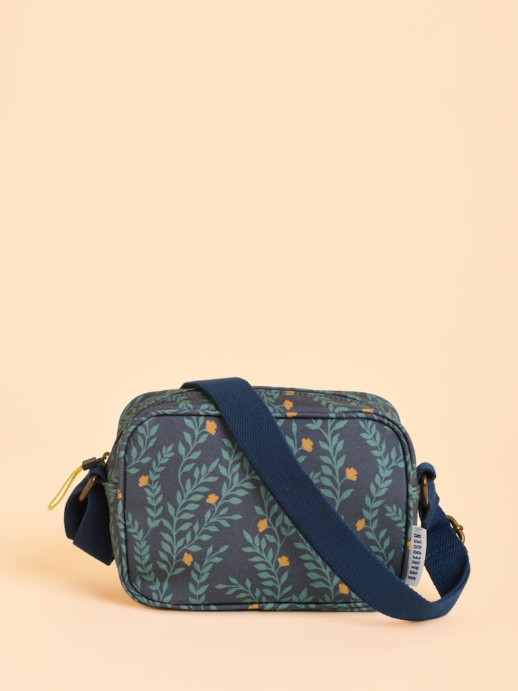 Brakeburn Blue Twilight Leaves Box Cross-Body Bag - Image 2 of 4 Brakeburn Blue Twilight Leaves Box Cross-Body Bag - Image 2 of 4