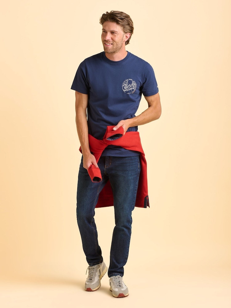 Brakeburn Blue Thomastown T-Shirt - Image 6 of 6