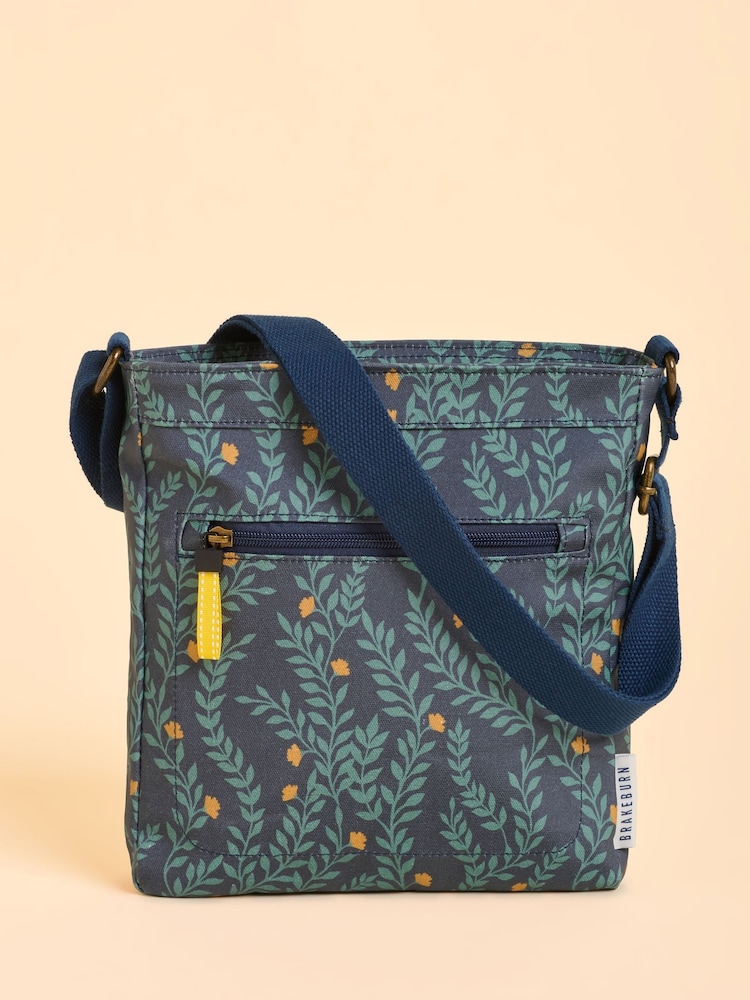 Brakeburn Blue Twilight Leaves Cross-Body Bag - Image 2 of 4 Brakeburn Blue Twilight Leaves Cross-Body Bag - Image 2 of 4