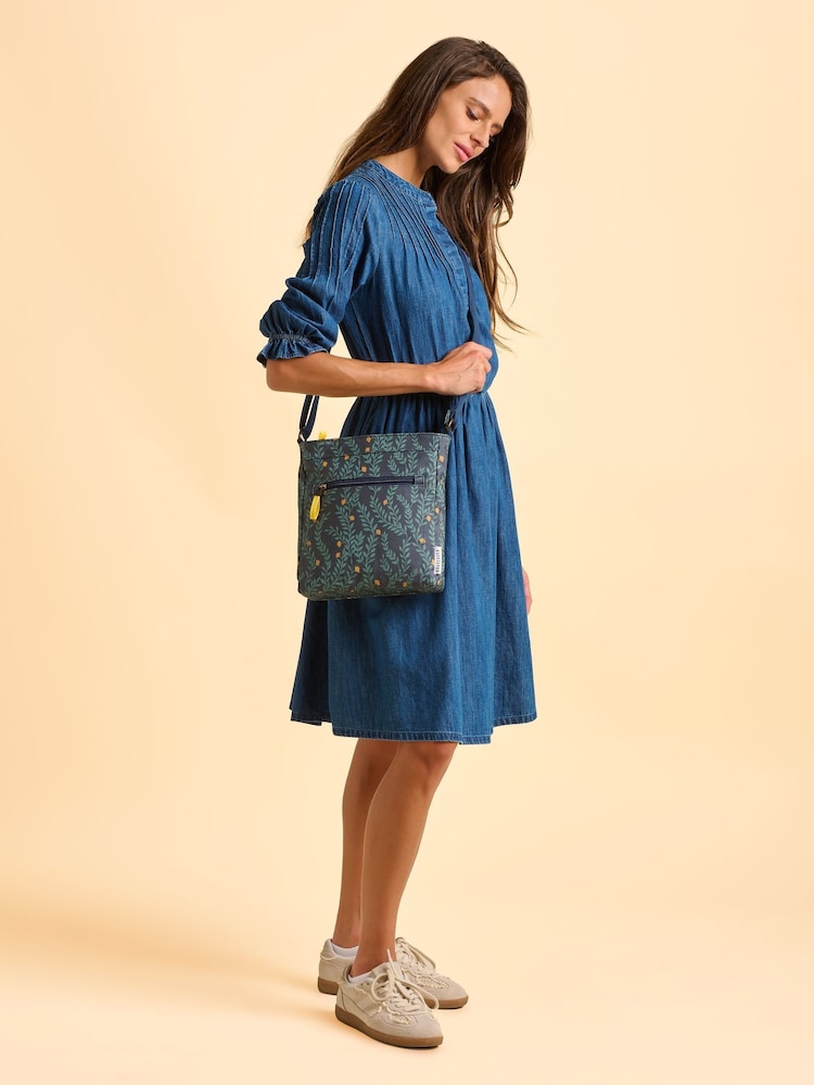Brakeburn Blue Twilight Leaves Cross-Body Bag - Image 4 of 4 Brakeburn Blue Twilight Leaves Cross-Body Bag - Image 4 of 4
