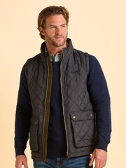 Brakeburn Black Oakham Diamond Quilted Gilet - Image 1 of 6