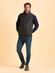 Brakeburn Black Oakham Diamond Quilted Gilet - Image 6 of 6