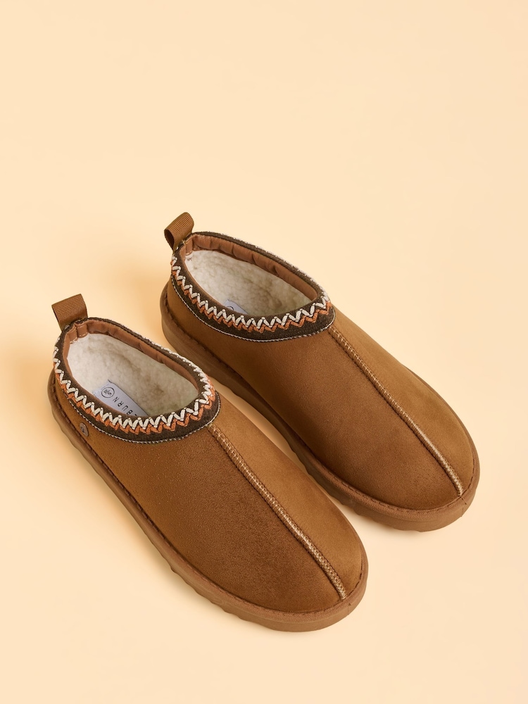 Brakeburn Brown Frosty Morning Slippers - Image 4 of 4 Brakeburn Brown Frosty Morning Slippers - Image 4 of 4