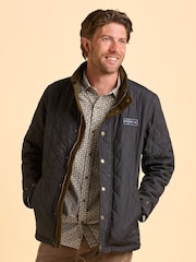 Brakeburn Black Sanderstead Diamond Quilted Jacket - Image 1 of 6