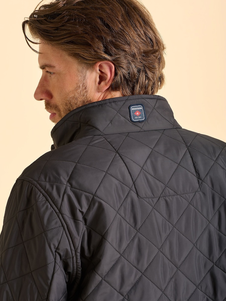 Brakeburn Black Sanderstead Diamond Quilted Jacket - Image 6 of 6
