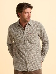 Brakeburn Brown Caldbeck Printed Shirt - Image 1 of 6