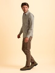 Brakeburn Brown Caldbeck Printed Shirt - Image 5 of 6