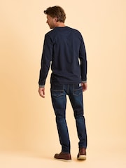 Brakeburn Blue Cheddleton Long Sleeve T-Shirt - Image 3 of 6