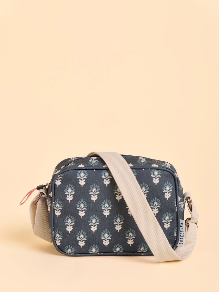 Brakeburn Blue Henna Box Cross-Body Bag - Image 1 of 4 Brakeburn Blue Henna Box Cross-Body Bag - Image 1 of 4