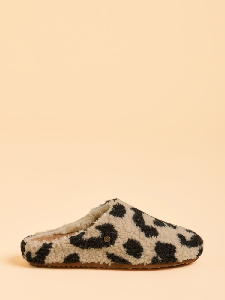 Brakeburn Cream Fireside Fleece Slippers - Image 1 of 4