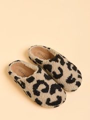 Brakeburn Cream Fireside Fleece Slippers - Image 2 of 4
