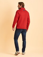 Brakeburn Orange Worbarrow Quarter Zip Sweatshirt - Image 3 of 4
