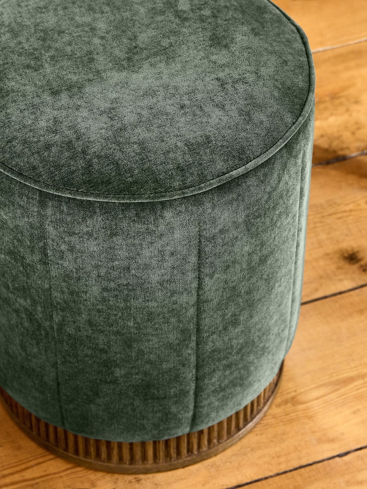 Laura Ashley Hundon Dark Green Barcombe Stool - Image 2 of 5