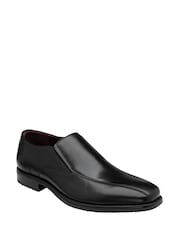 Lotus Black Wide Fit Leather Loafers - Image 1 of 4