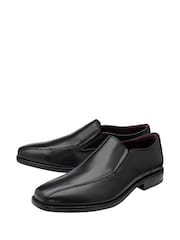 Lotus Black Wide Fit Leather Loafers - Image 2 of 4