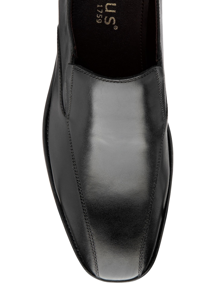 Lotus Black Wide Fit Leather Loafers - Image 4 of 4