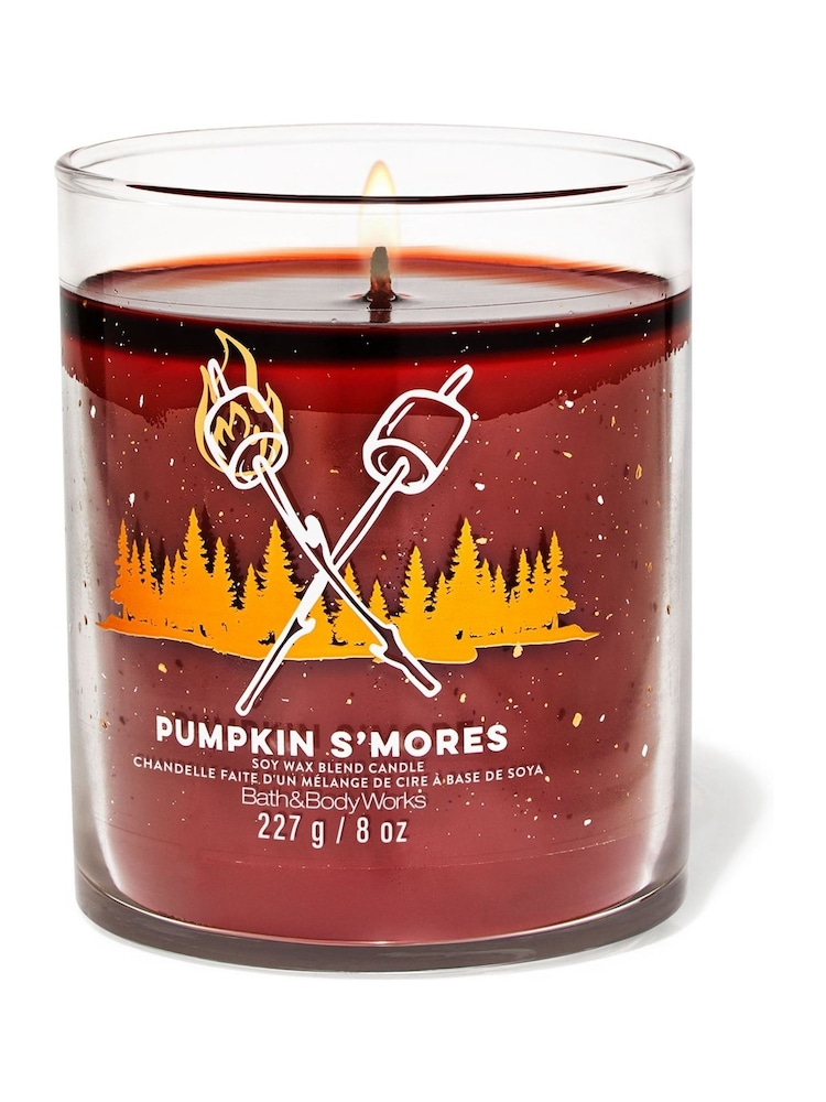 Bath & Body Works Pumpkin S'mores Signature Single Wick Candle 227g - Image 1 of 1 Bath & Body Works Pumpkin S'mores Signature Single Wick Candle 227g - Image 1 of 1