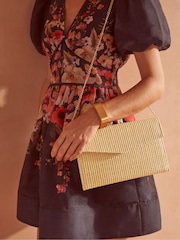 золотистий Рафія - Friends Like These Envelope Wallet Clutch - Image 2 of 7