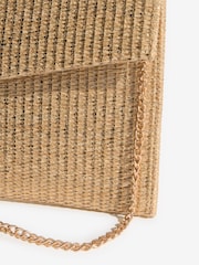 Friends Like These Gold Raffia Envelope Clutch - Image 8 of 9